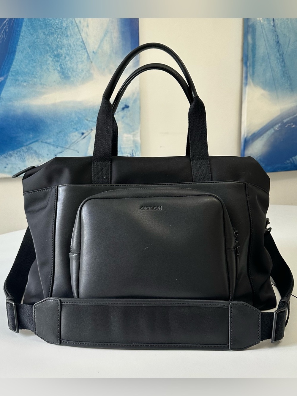 Accordi Black Men's Duffel - Structured Travel Weekender